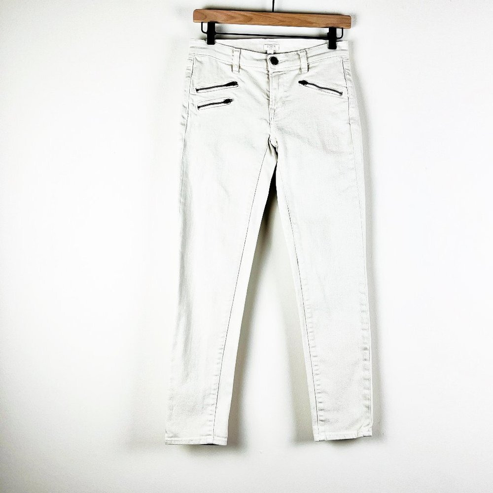 2/$14 J Crew Cream Skinny Jeans 24